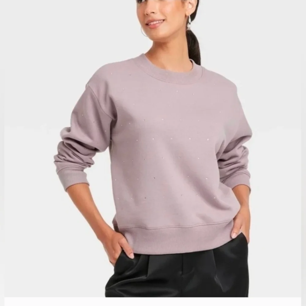 A New Day embellished sweatshirt Grayish MAUVE